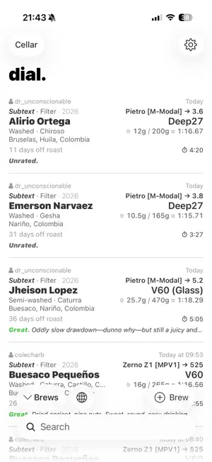 Dial — Shared Coffee Journal screenshot 1
