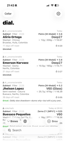 Dial — Shared Coffee Journal Screenshot 1 of 6