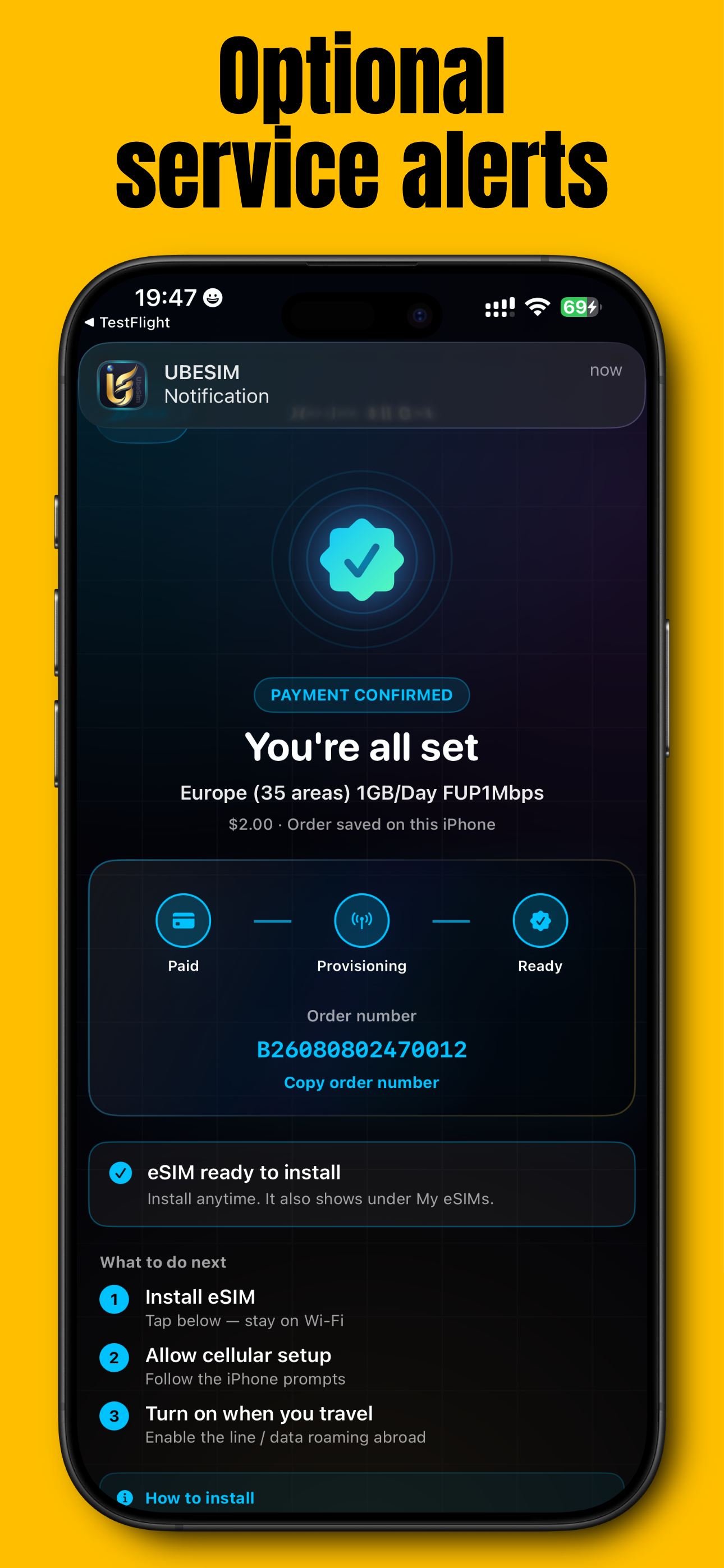 UbeSIM: eSIM for Instant Data screenshot 4