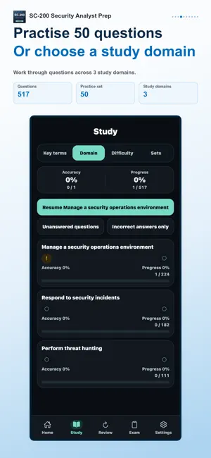 SC-200 Security Analyst Study screenshot 4