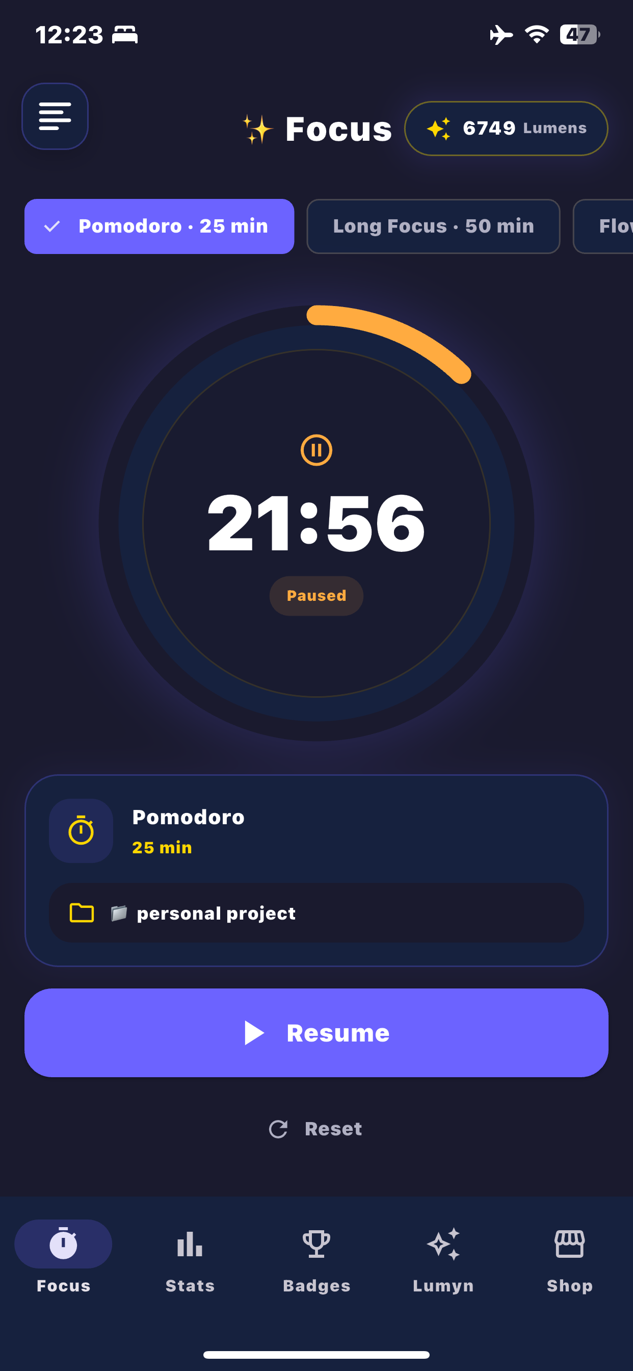Lumyn Focus screenshot 2