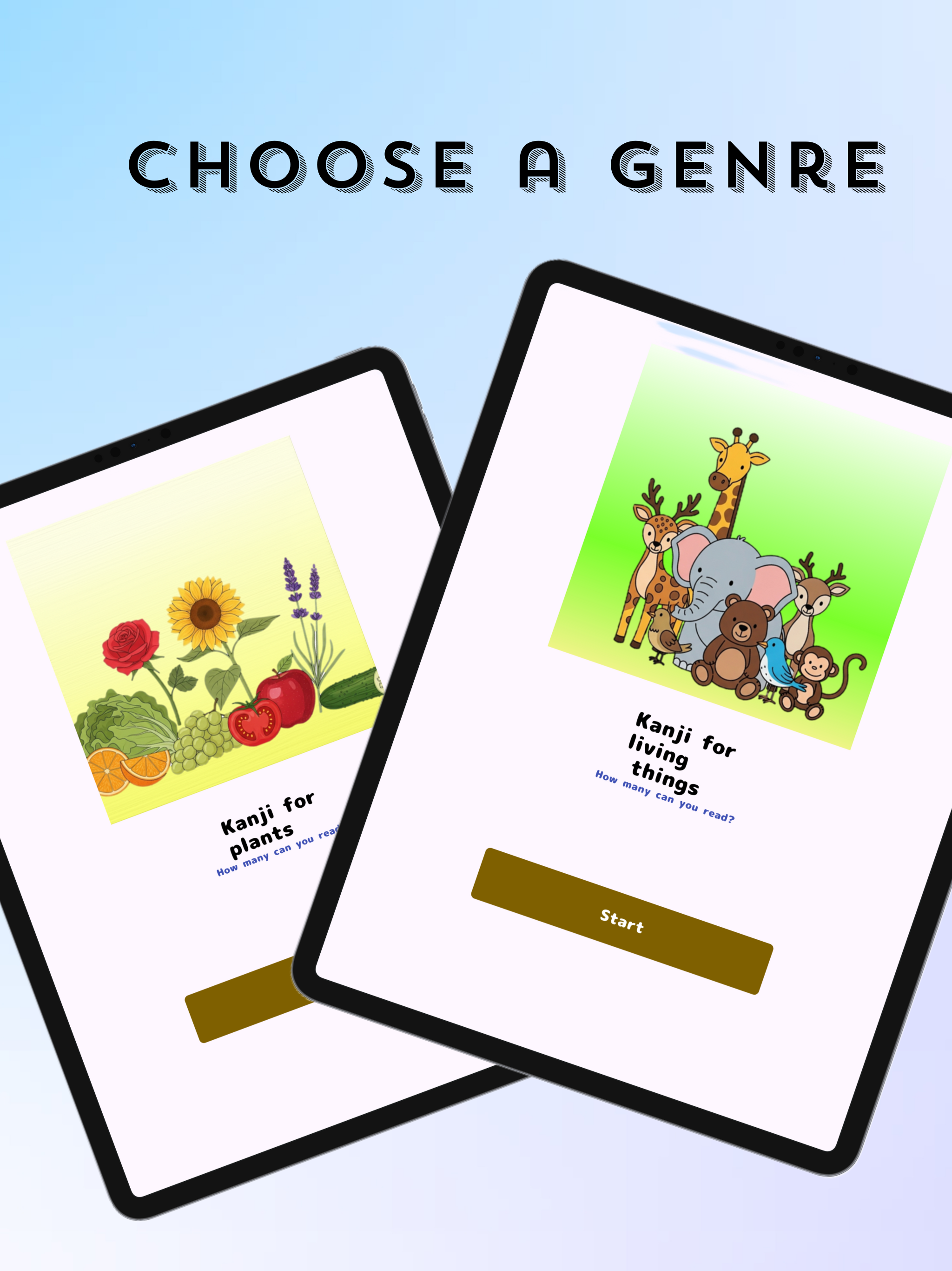 Kanji Quest: Choose a Genre!