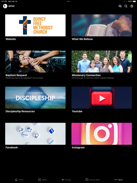 Quincy Free Methodist Church iPad screenshot 4 - Education app