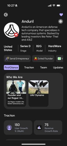 FirstGlance: Startup Discovery Screenshot 2 of 10