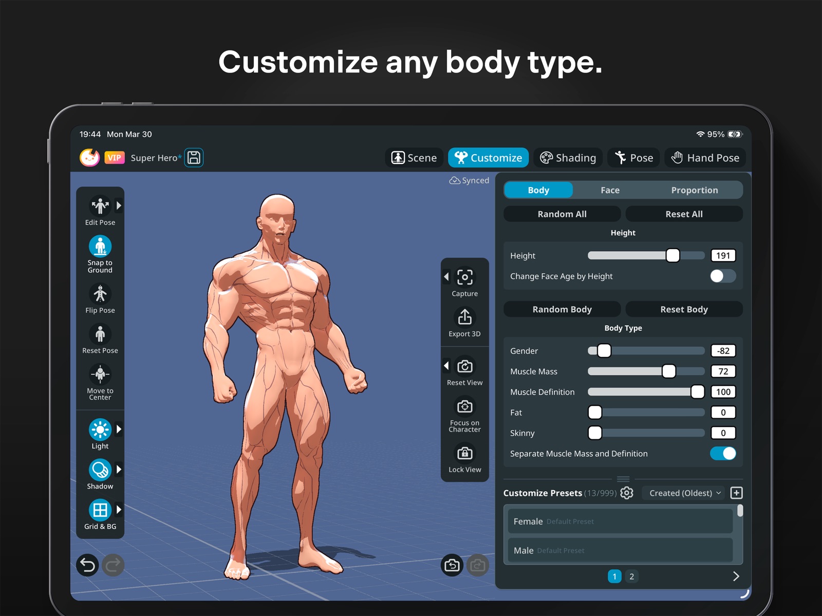 Charactool: Customizable Poser ipad screenshot 1