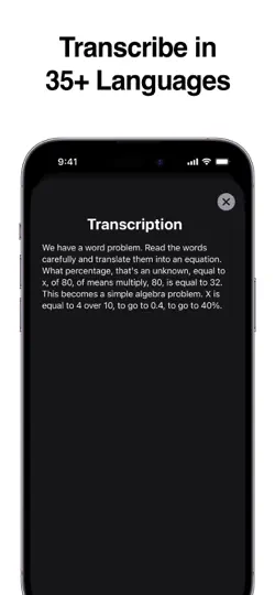 Screenshot von Audio-Transkribierer-KI auf dem iPhone 5