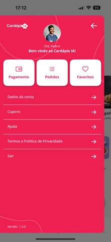 Cardápio IA iPhone screenshot