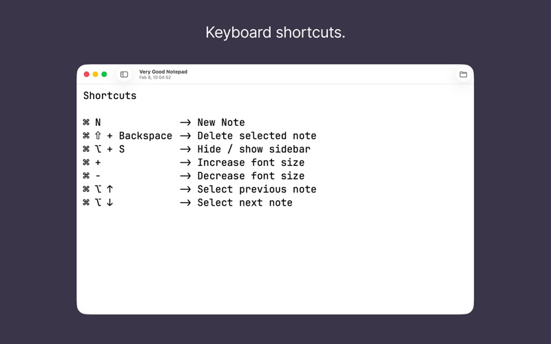 Very Good Notepad screenshot