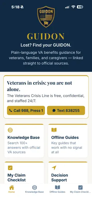 GUIDON: VA Benefits Guide screenshot 2