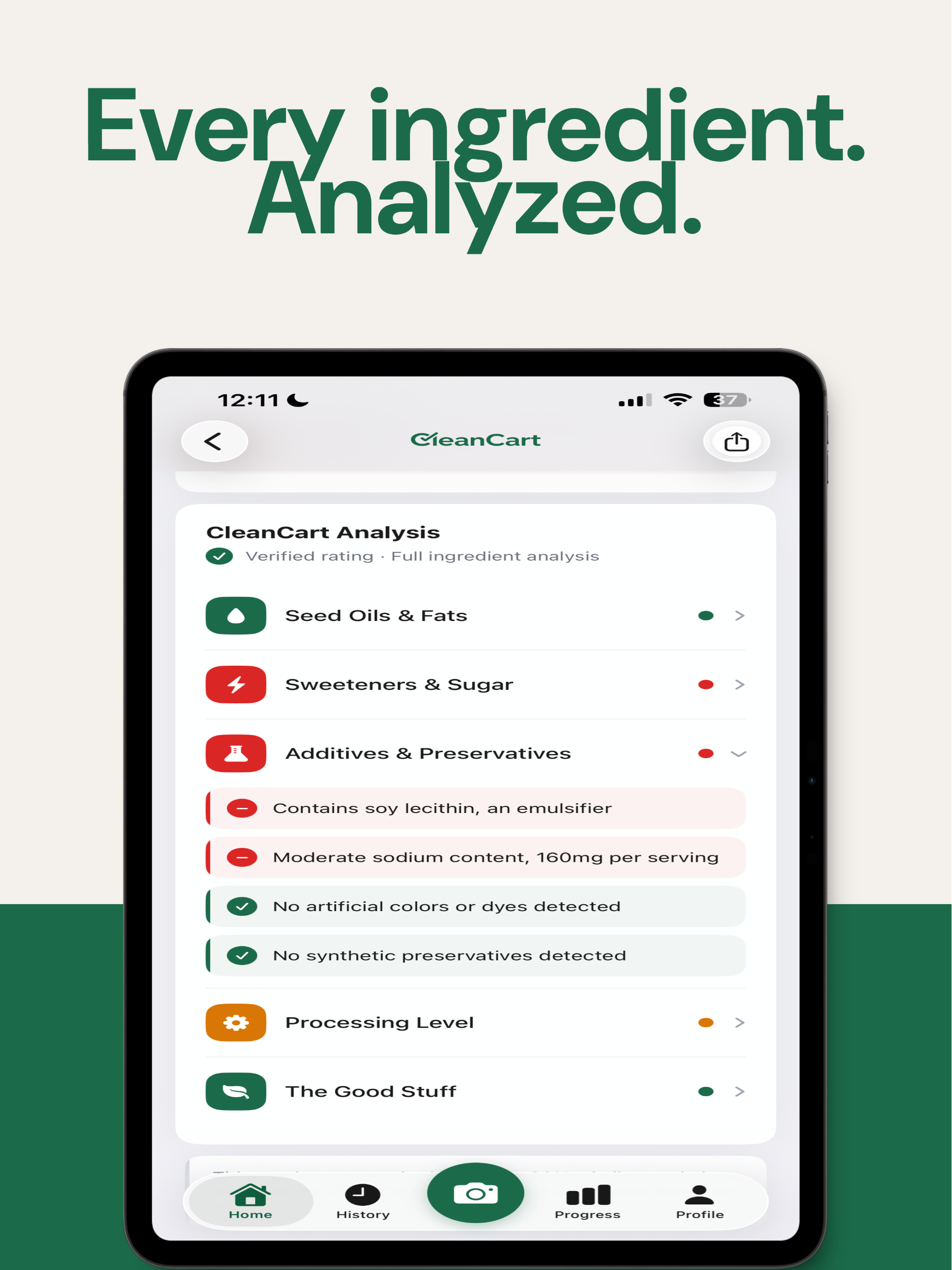 CleanCart - Food Scanner