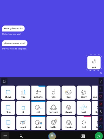 Jimple AAC iPad screenshot