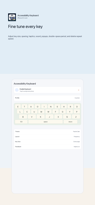 Accessibility Keyboard Screenshot 1 of 5