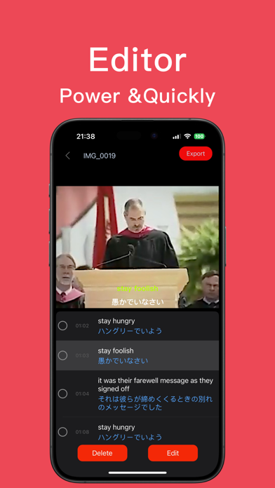 Captions for Video Editor App Screenshot