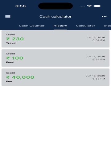 Cash Counter and Calculator iPad screenshot