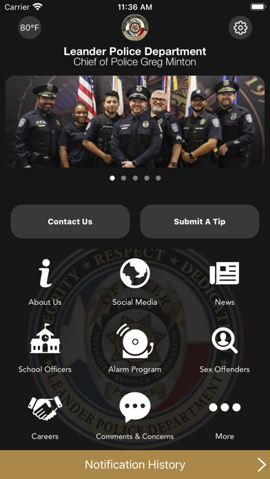 Leander Police Dept Screenshot