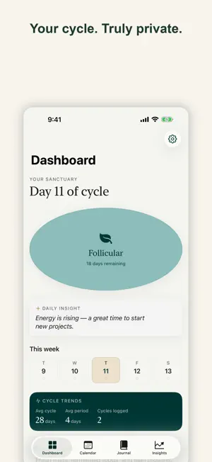 SafeCycle: Period Tracker screenshot 1