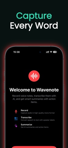 Wavenote - AI Voice Notes Screenshot 1 of 5