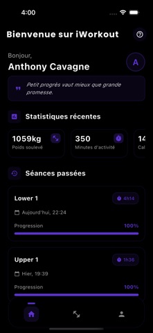 iWorkout screenshot