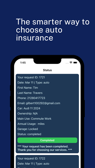Auto Insurance Quote Screenshot 3 - AppWisp.com Auto Insurance Quote Screenshot 3 - AppWisp.com