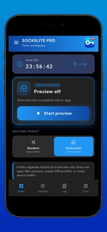 Sockslite Pro - Tools screenshot