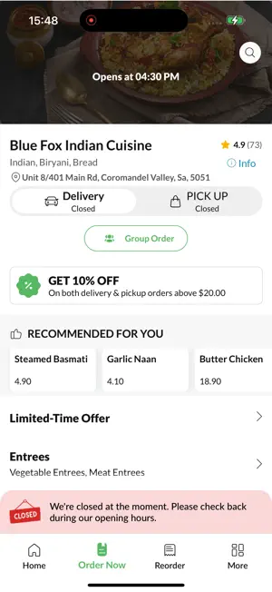 Blue Fox Indian Cuisine screenshot 2