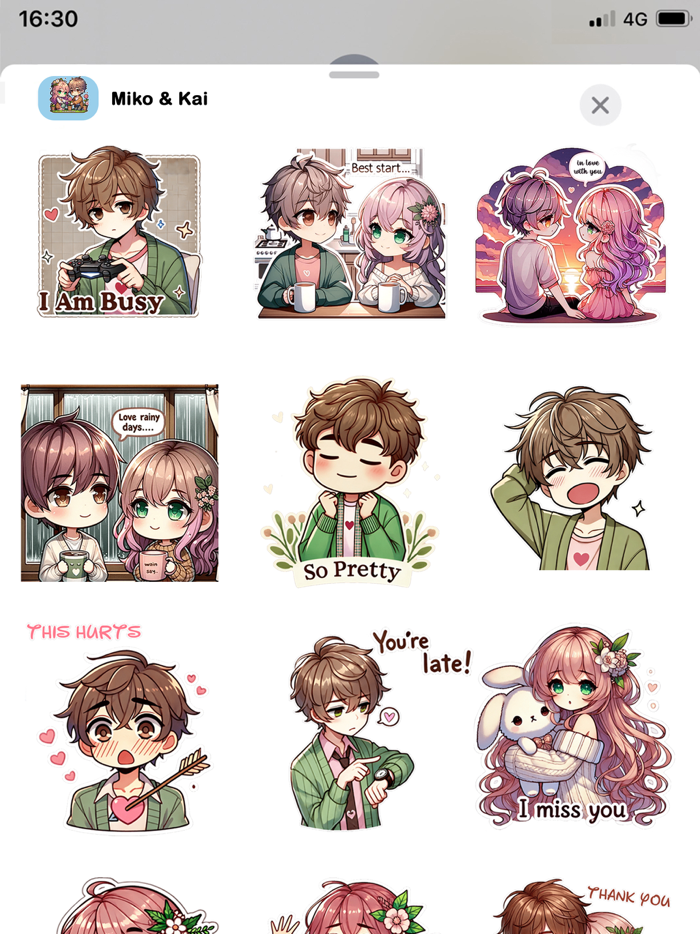Miko and Kai, Love Stickers