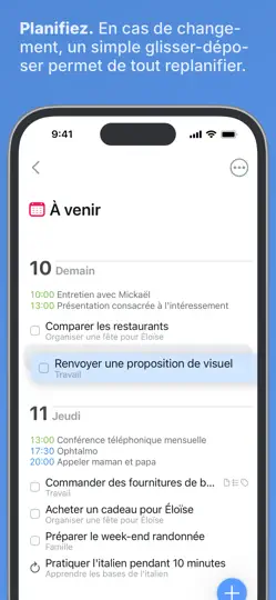 Capture d'écran de Things 3 sur iPhone 3