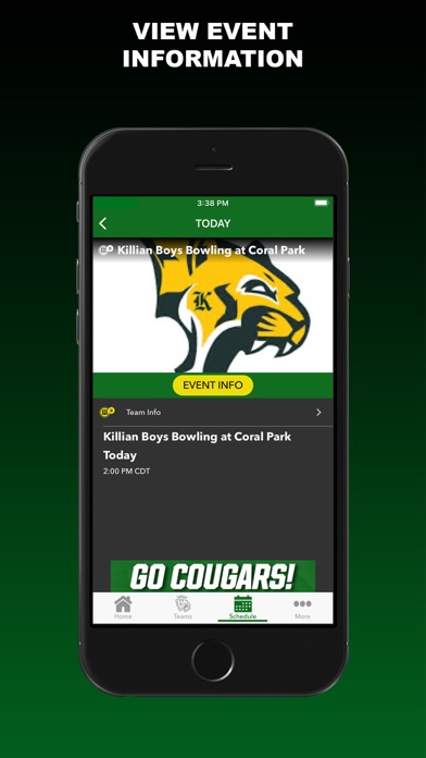 Miami Killian Cougar Athletics iPhone screenshot 4 - Sports app