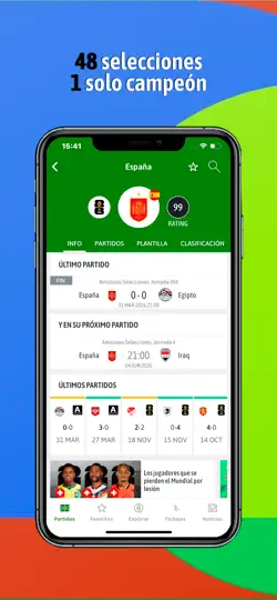 Captura de pantalla de BeSoccer: Resultados De Fútbol en iPhone 2