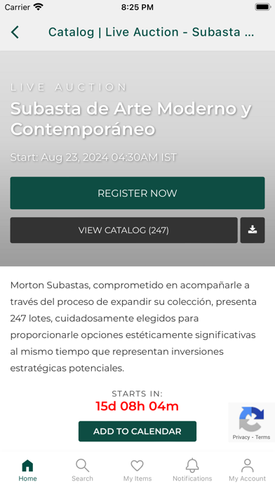 Morton Subastas Auction House Screenshot