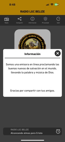 RADIO LGC BELIZE iPhone screenshot