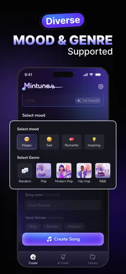 Mintunes: AI Music Generator iPhone Screenshot 3