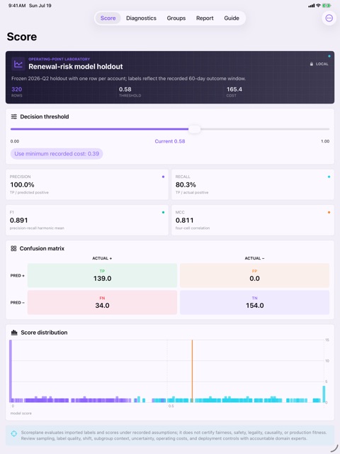 Scoreplane: Model Eval screenshot 2
