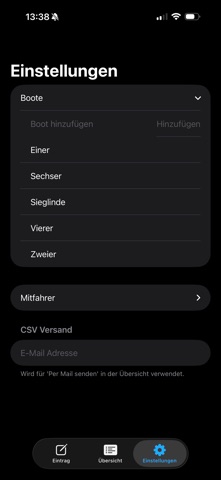 Rudertagebuch screenshot