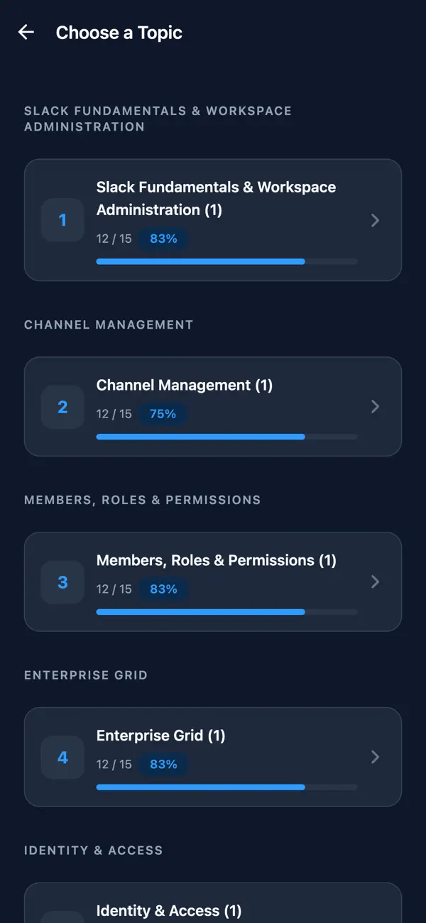 Screenshot #2 pour Slack Admin Cert Prep