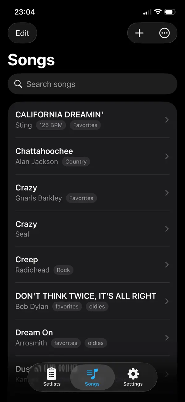Screenshot #2 pour Gig Songbook