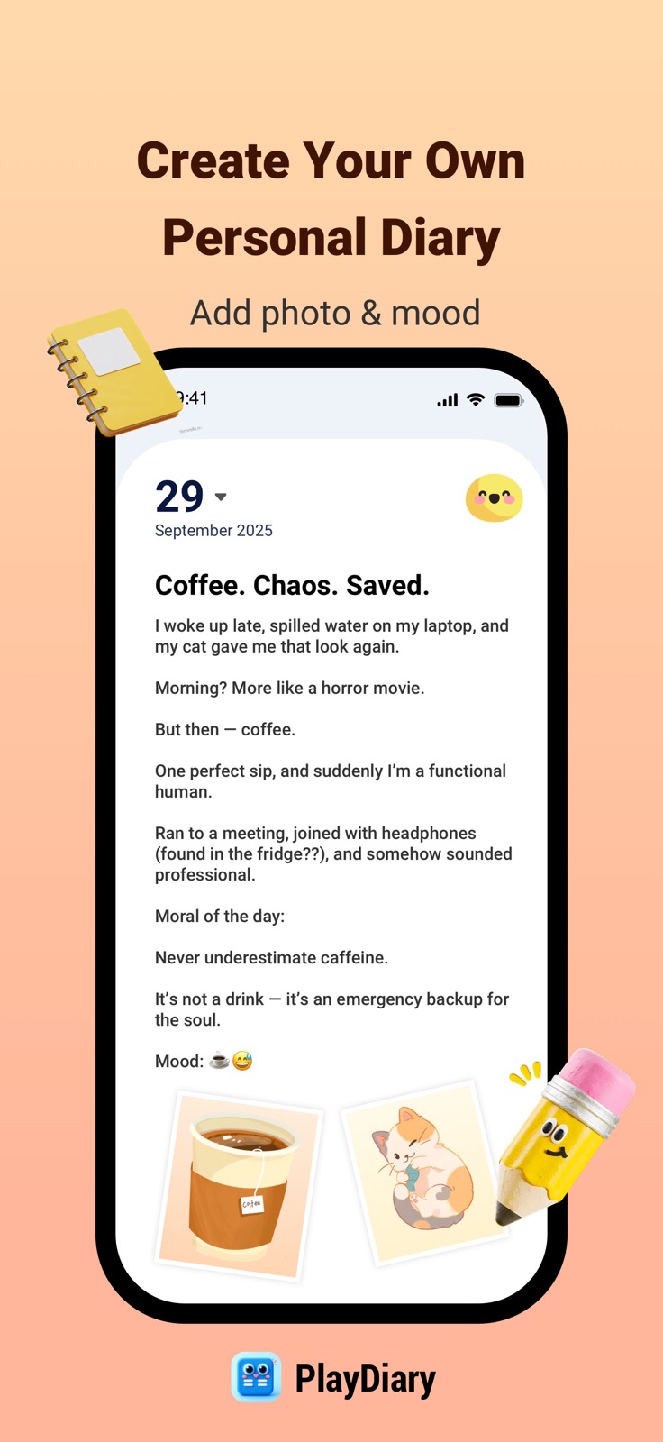 PlayDiary iphone screenshot 1