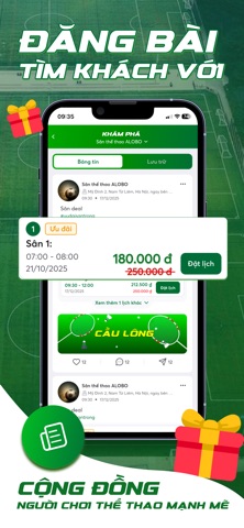 ALOBO - Quản lý sân thể thao iPhone screenshot