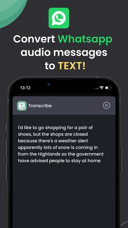 Transcribe: Voice To Text App! screenshot-4