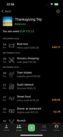 CostSplit App screenshot