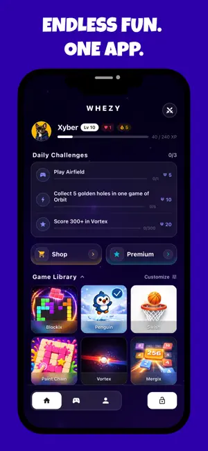 Whezy: Game Hub screenshot 1