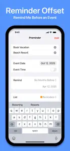 Preminder - Reminder Offset screenshot #9 for iPhone