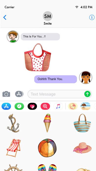 The Watercolor Beach Stickers Screenshot