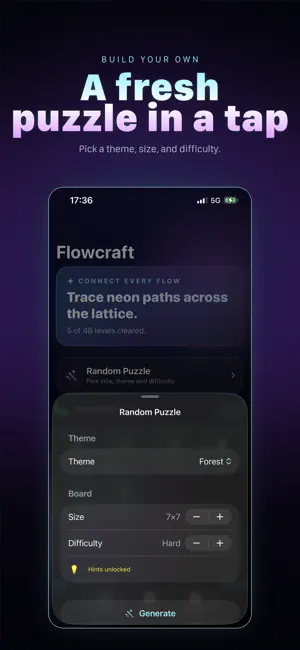 Flowcraft: Neon Puzzle screenshot 4