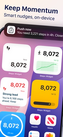 步数小组件：锁屏计步器与活动提醒 screenshot