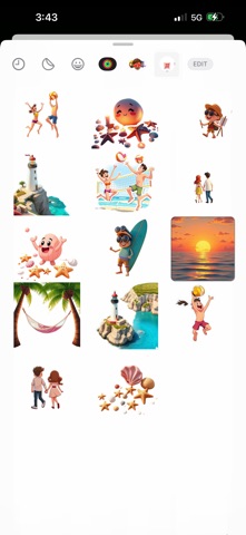Beach Paradise Stickers iPhone screenshot