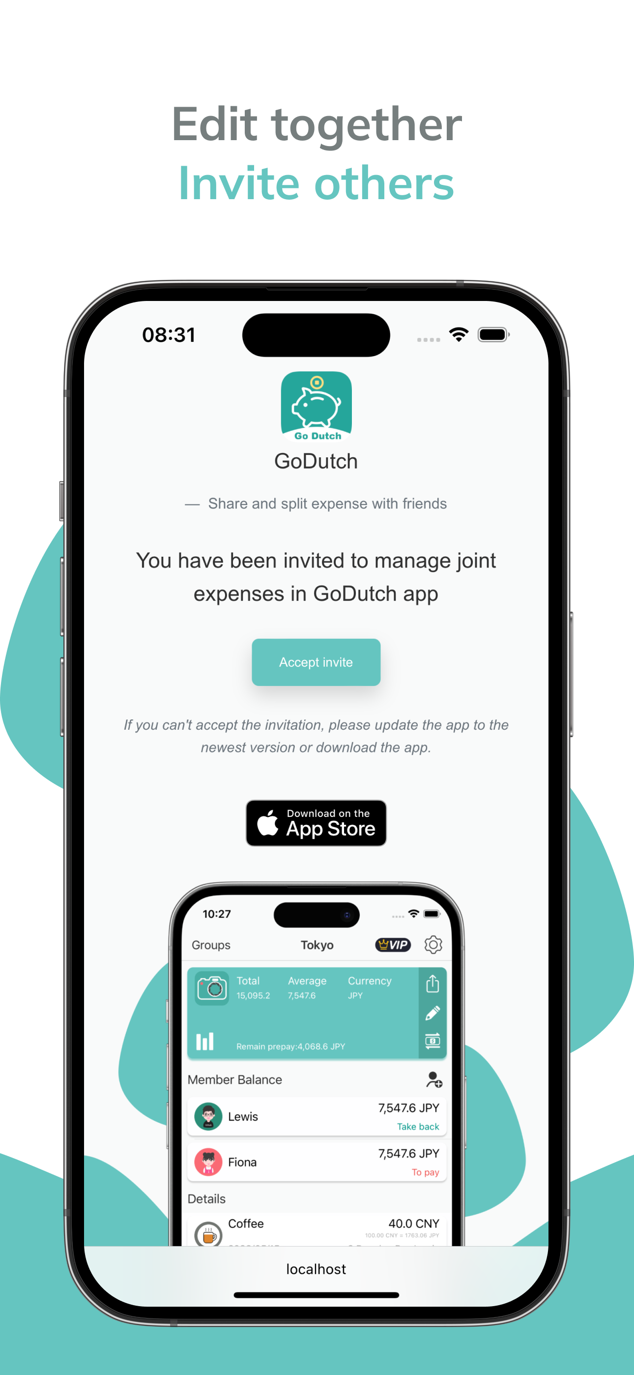 GoDutch: group bills tracker