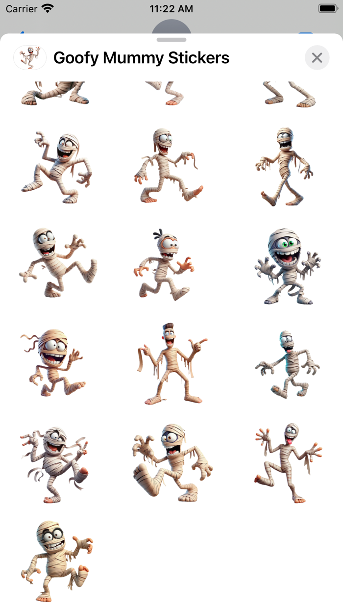 Goofy Mummy Stickers