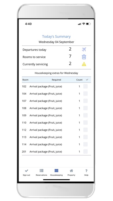 Callista Aurelian Reservations Screenshot