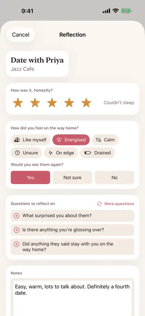 First Date: Dating Journal screenshot 3